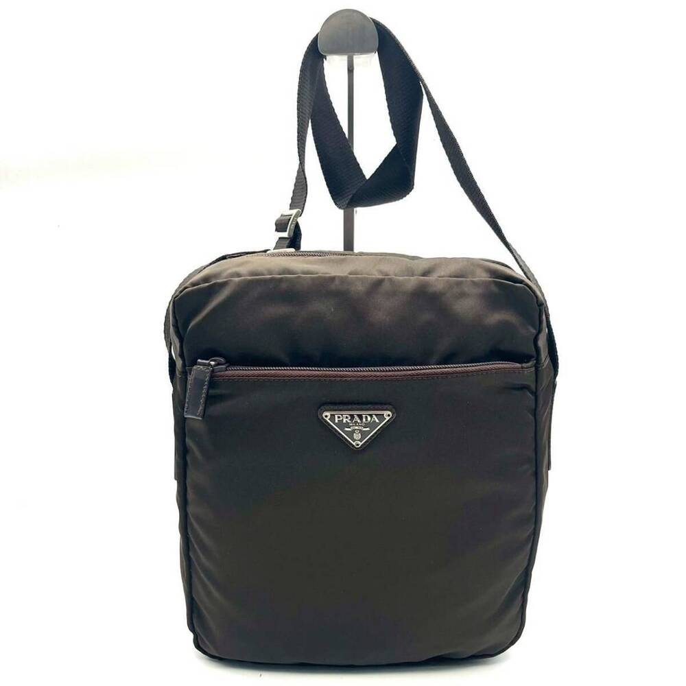 PRADA MILANO Square Shoulder Bag Brown